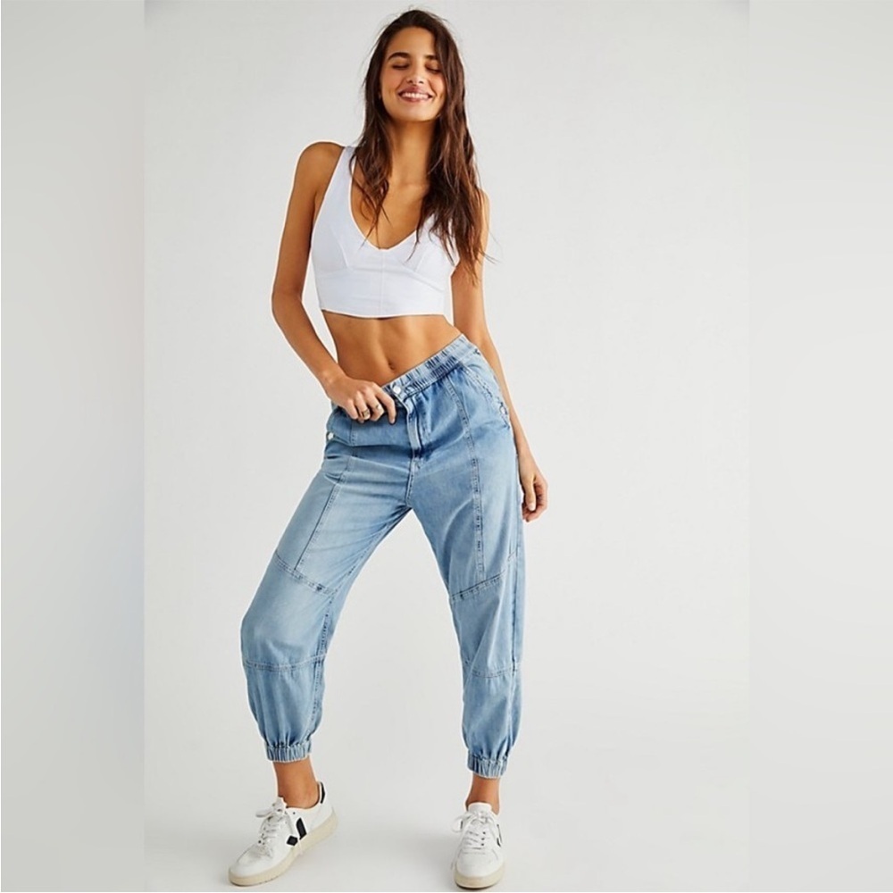 We the Free People Revival Denim Joggers Baggy Slouchy Jeans Size L